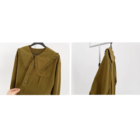 ruffle collar long dress　MA1462