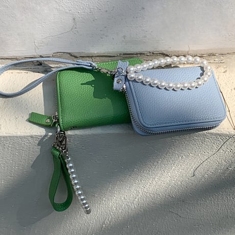pearl charm zip mini wallet　MA1902