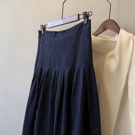 swing Denim Maxi Skirt　MA1635