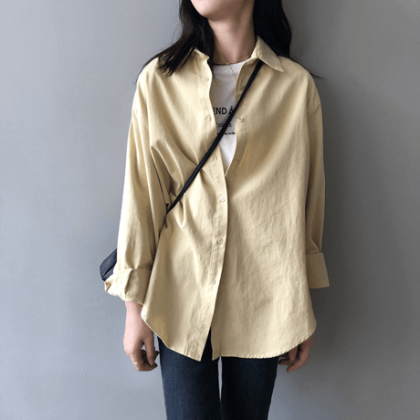 oversized cotton button down shirt　MA1634