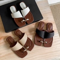 metal clip square toe sandal　MA1959