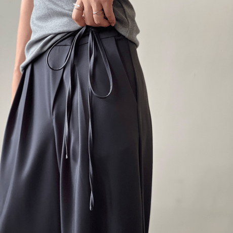 ribbon waist wide pants　MA1575