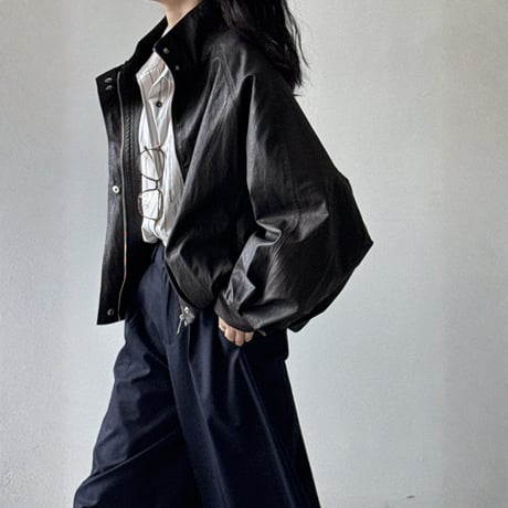 faux leather raglan jacket　MA1692