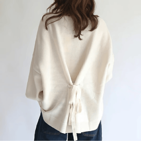 【即納】backribbon knit pullover　MA1638