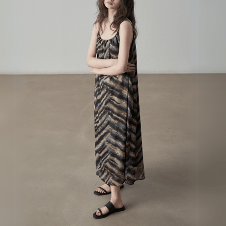abstract woody design camisole one piece　MA1435