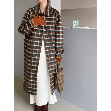 soutien collar check coat　MA1330
