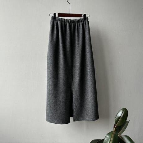 soft fleece a-line slit skirt　MA1729