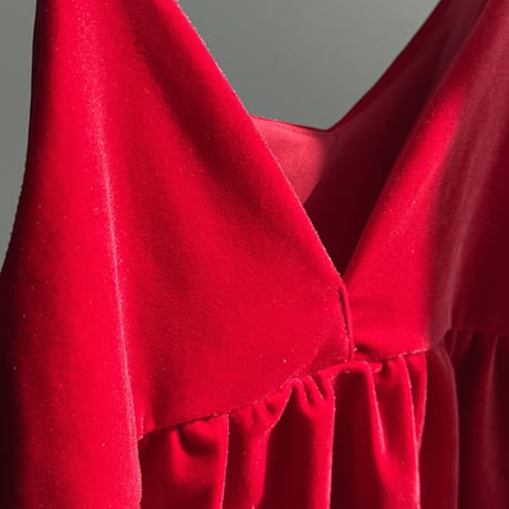 velvet peplum layered cami top　MA1873