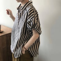 puff sleeve striped shirt　MA1177