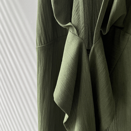 fluid drape vneck dress　MA1566