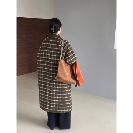 soutien collar check coat　MA1330