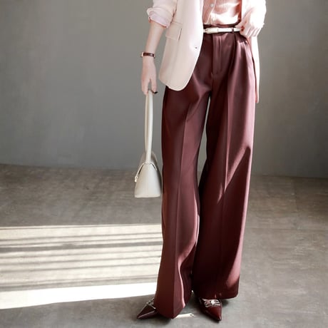 high waist pleated wide trousers　MA1670