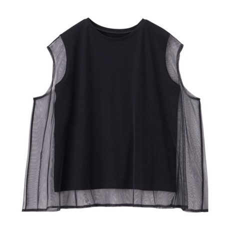 sheer layered frenchsleeve top　MA1568
