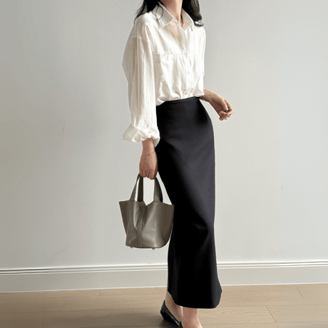sleek midi skirt　MA1565
