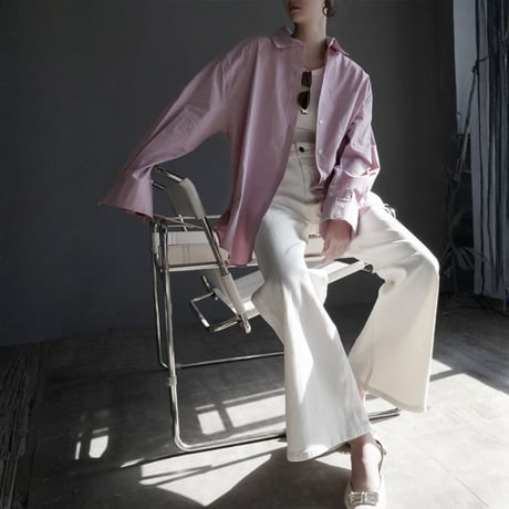 ivory stretch wide flare pants　MA1919