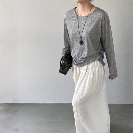 back button sheer long sleeve tops　MA1977