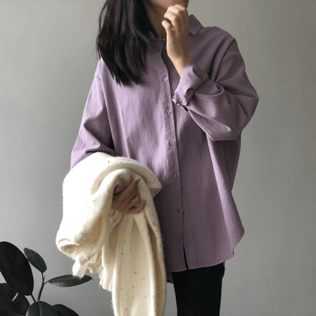 oversized cotton button down shirt　MA1634