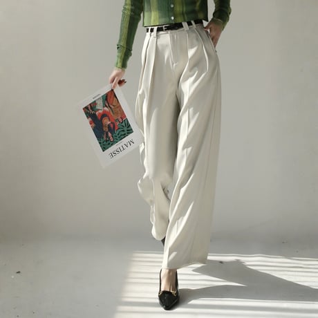 high waist pleated wide trousers　MA1670
