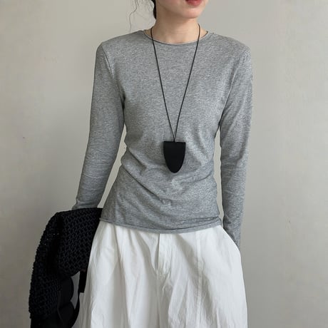 roll hem slim fit long sleeve tee　MA1867