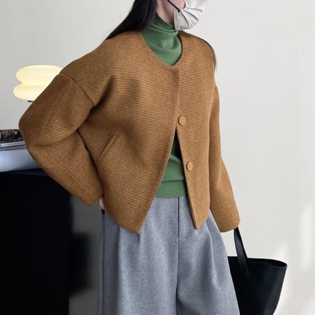 collarless retro jacket　MA1141