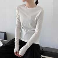 roll hem slim fit long sleeve tee　MA1867