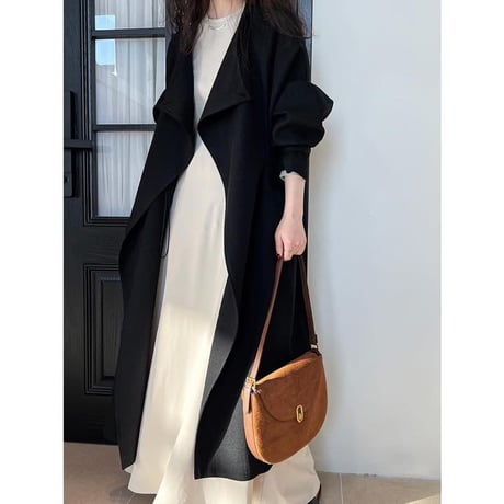 drape light long coat　MA1136