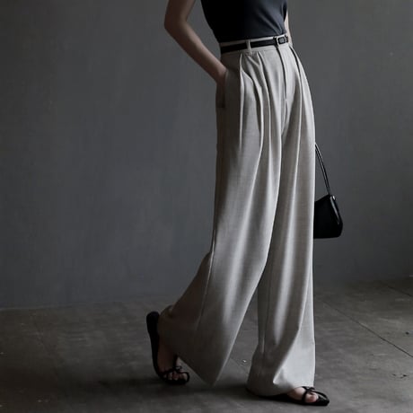 high waist drape commuter pants 　MA1675