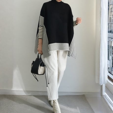 modern asymmetric poncho　MA1844