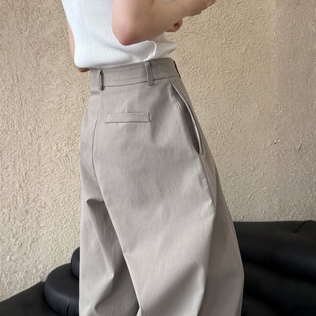 high waist center seam wide pants　MA1863