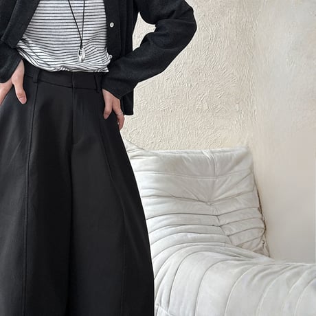 high waist center seam wide pants　MA1863