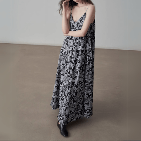 botanical design cami onepiece　MA1424