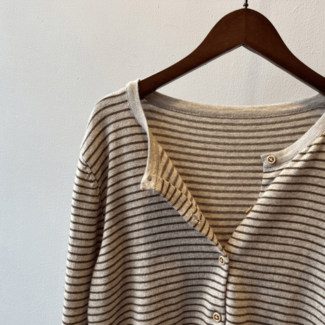 stripe harmony knit cardigan　MA1627
