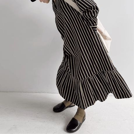 striped long dress　MA1461