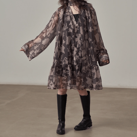 neck choker floral One-piece　MA1395