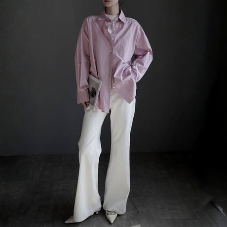 ivory stretch wide flare pants　MA1919