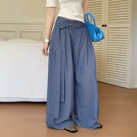 belted volume line pants　MA1532