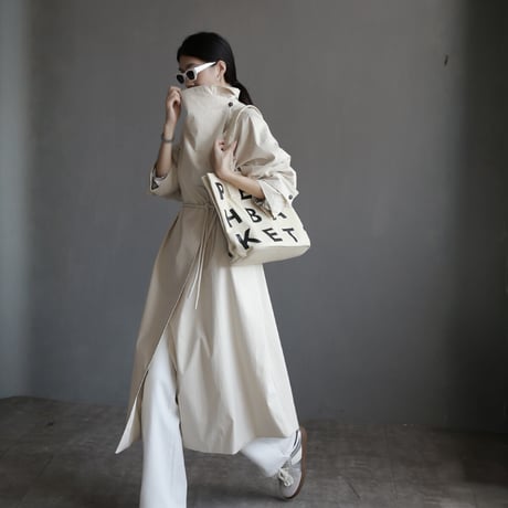french stand collar loose work coat　MA1671