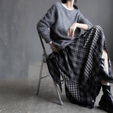 cashmere wool fluffy loose knit　MA1669