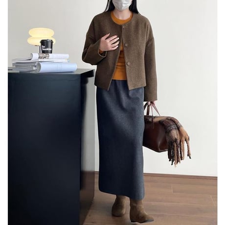 collarless retro jacket　MA1141