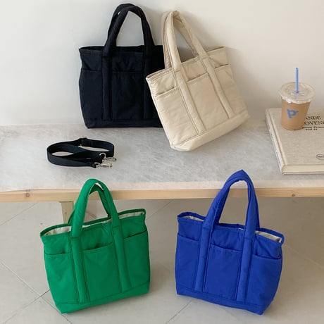 nylon 2way pocket tote bag　MA1900