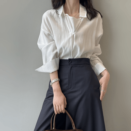 french drape pullover shirt　MA1594