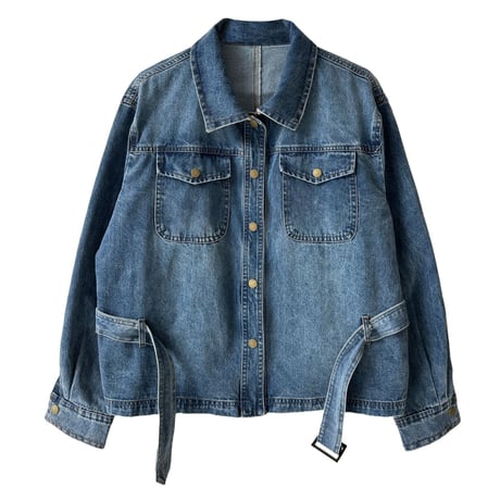 belt design denim jacket　MA1911