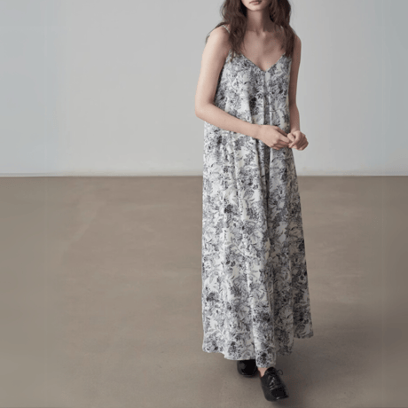 botanical design cami onepiece　MA1424