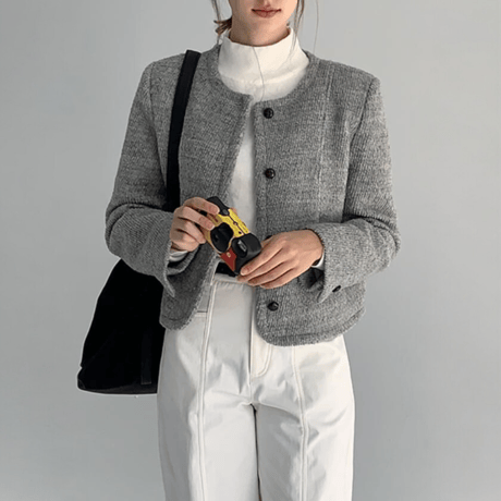 collarless short coat　MA1334