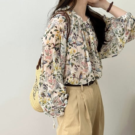 botanical sheer blouse　MA1165