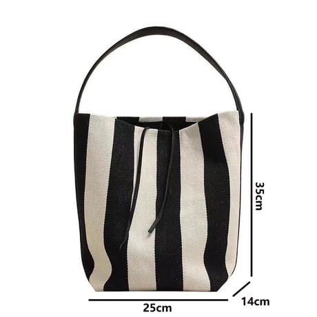 wide stripe canvas tote bag　MA1887