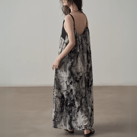 damaged nuance design retro onepiece　MA1431