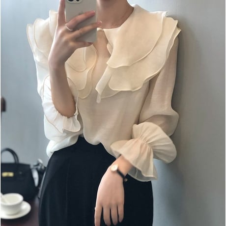 doll collar sweet blouse　MA1169