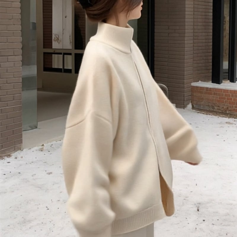 stand zip knit jacket MA1755 | MaiA