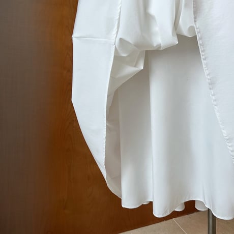 smooth texture flare midi skirt　MA1864